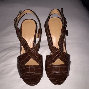 Nine West Cognac Sandals - 8 1/2